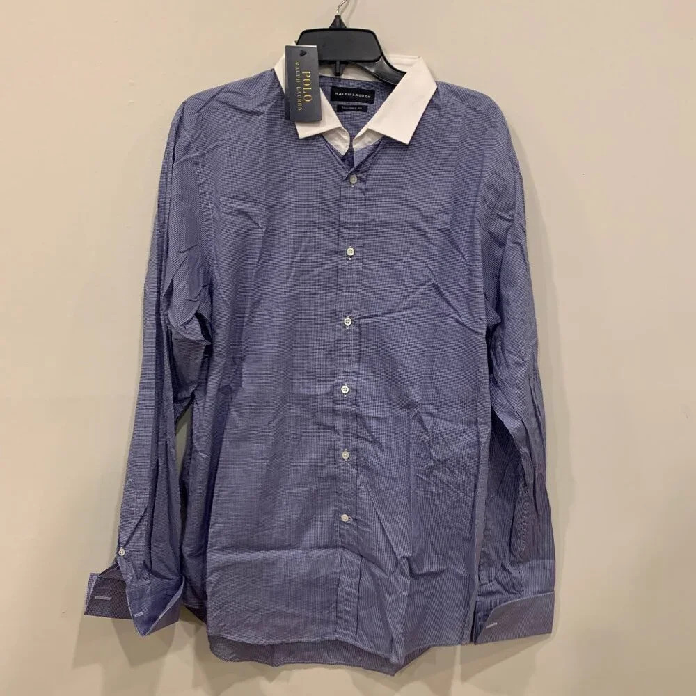 Mens Ralph Lauren Woven Button Down S NWT -B5